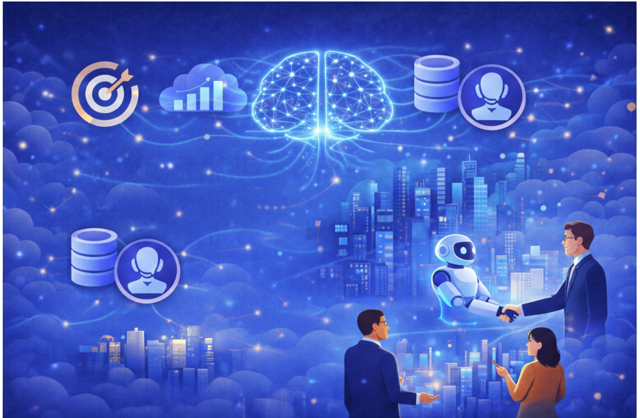 Artificial intelligence in business through decision-making, customer experience, and growth.