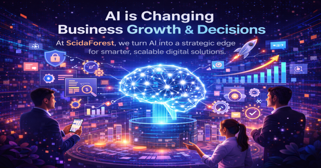 Showing how AI is changing Business Growth & decisions from smarter to scalable.