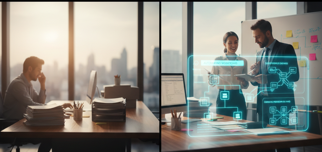 AI transforming traditional business processes into intelligent, automated systems.
