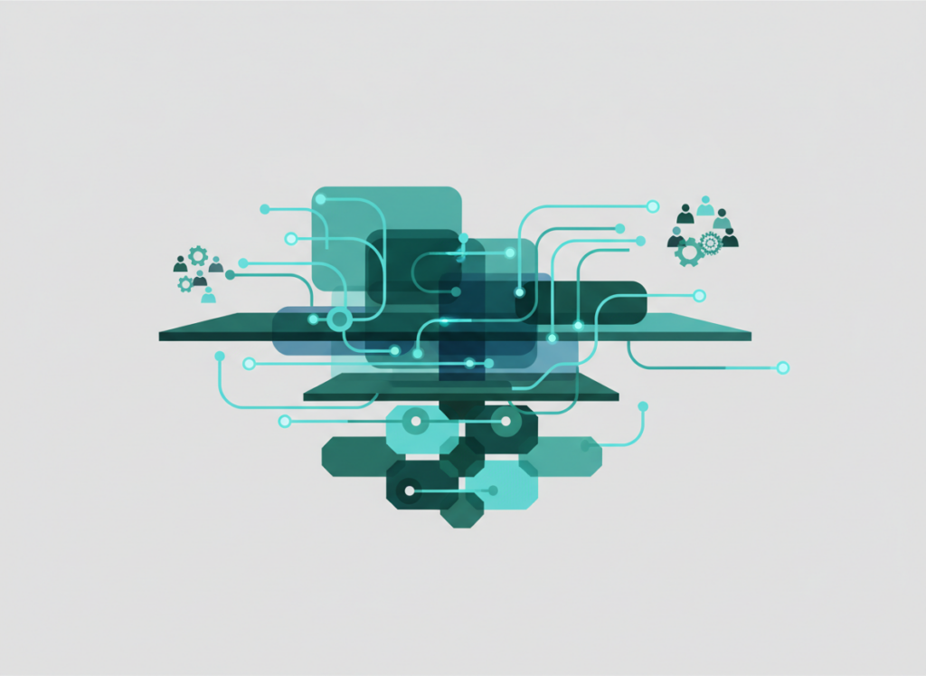 Representing complexity in digital projects with multiple platforms and data flows.