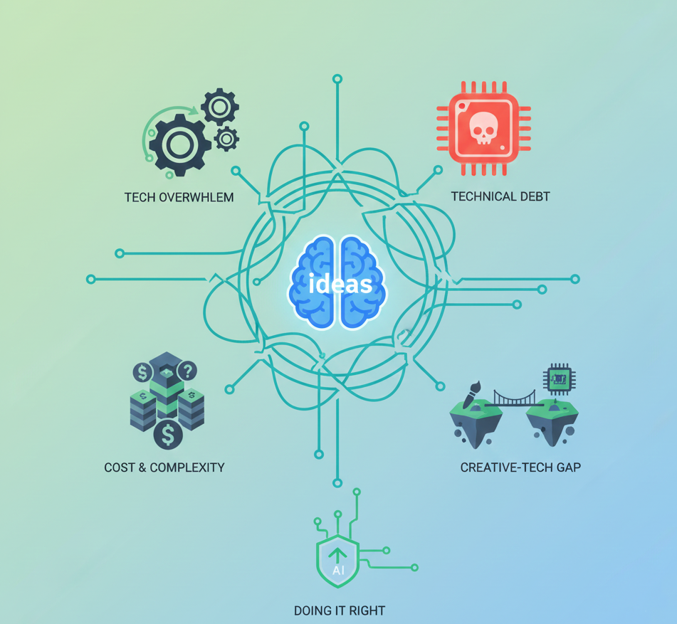 Representing challenges and complexity that cause digital projects to fail.