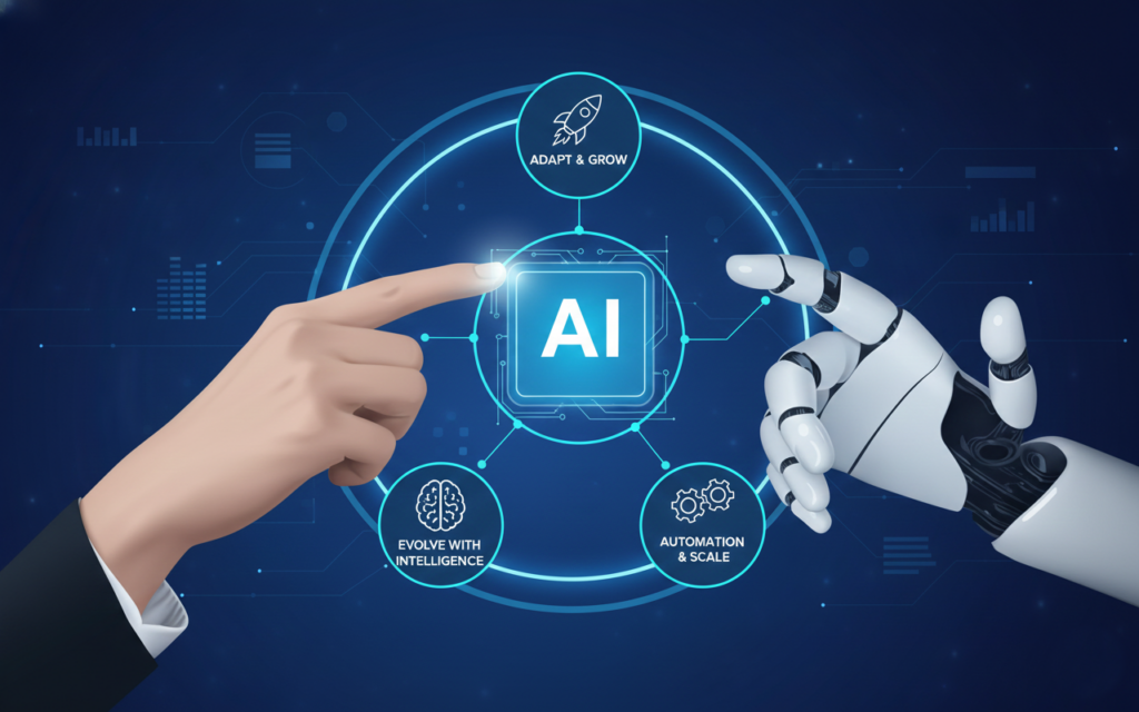 AI-powered digital systems designed for scalable, future-ready business growth using automation and modern technology.