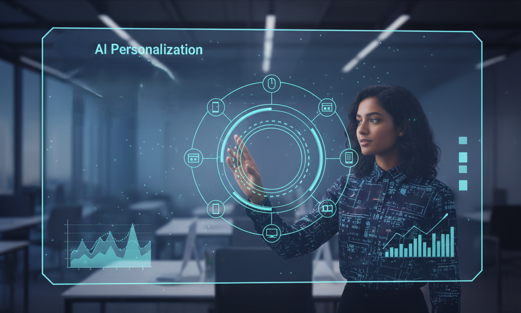 Representing AI personalization that can change in real time.