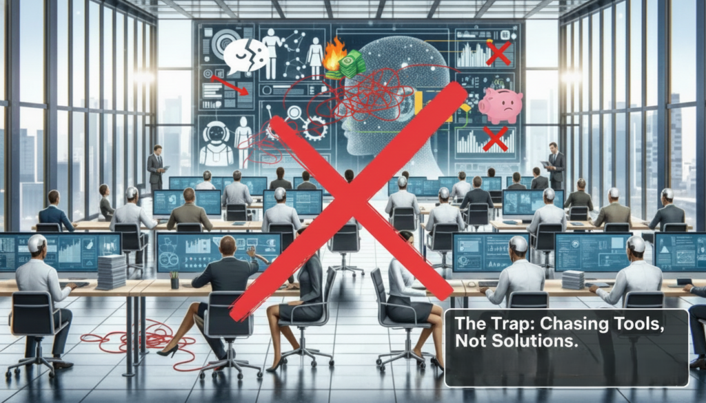 The screen shows data related to AI and finance, both marked with wrong suggesting a current technological approaches.